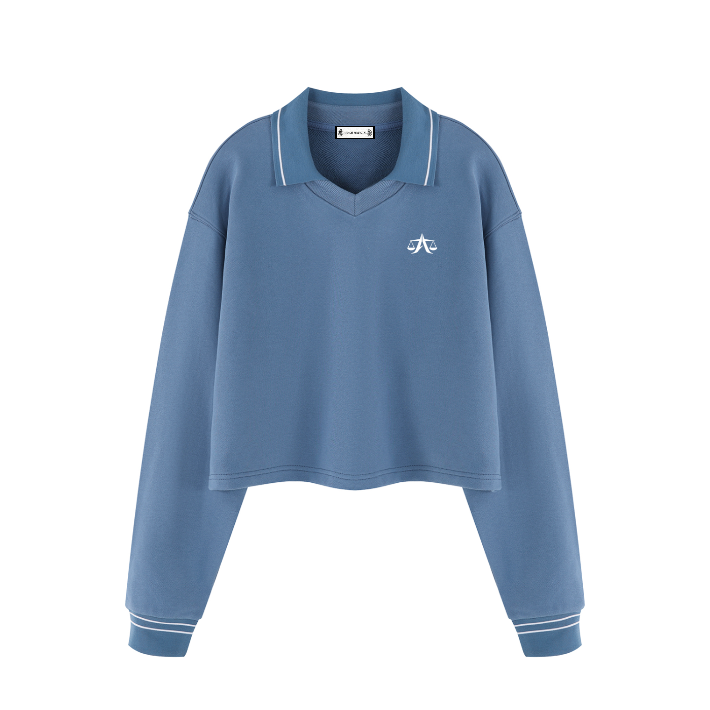 A.MP Cropped Collared Sweatshirt — crop detail