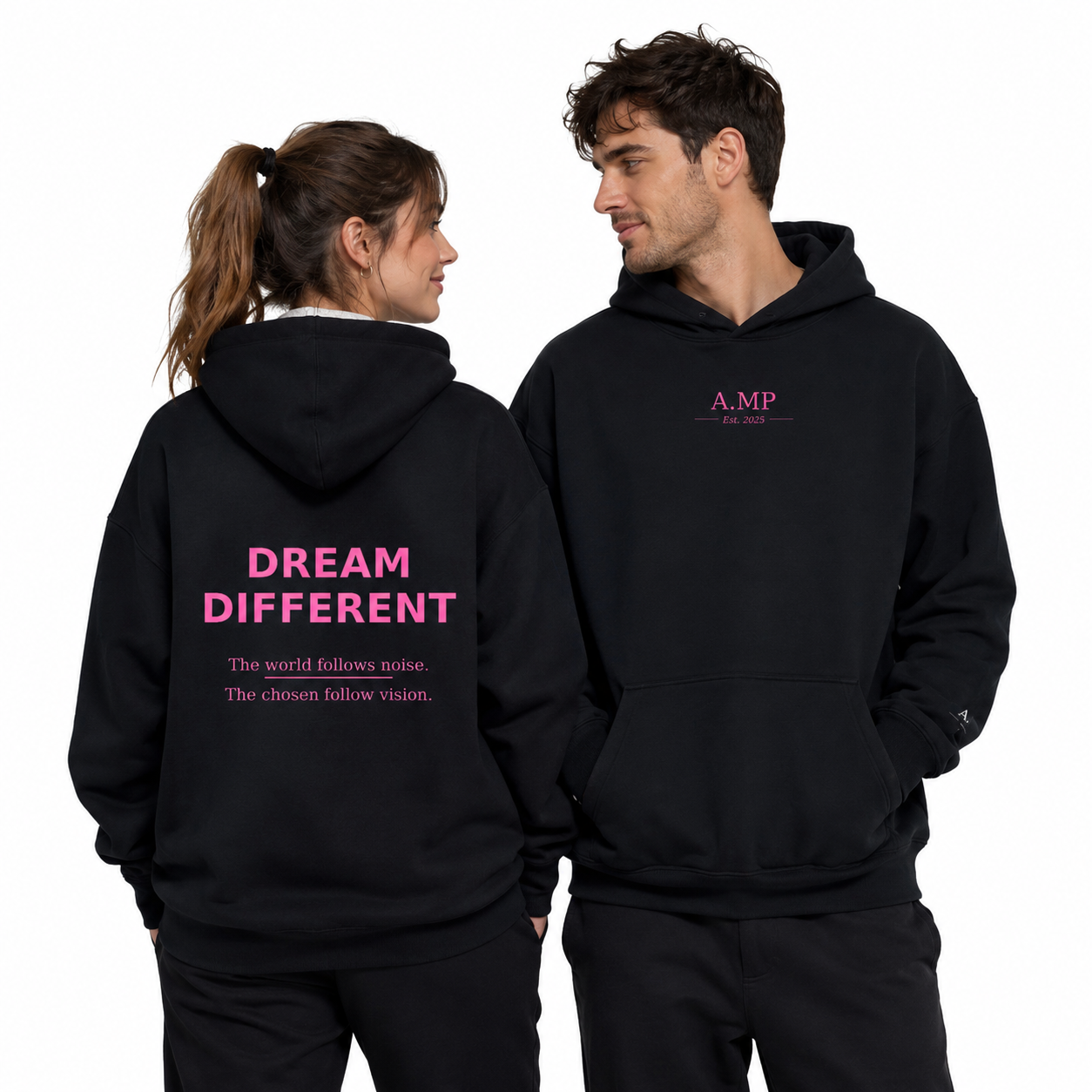 A.MP - Oversize Dream Different Fleeced Hoodie