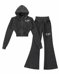 A.MP Vintage Washed Cropped Hoodie & Flared Pants
