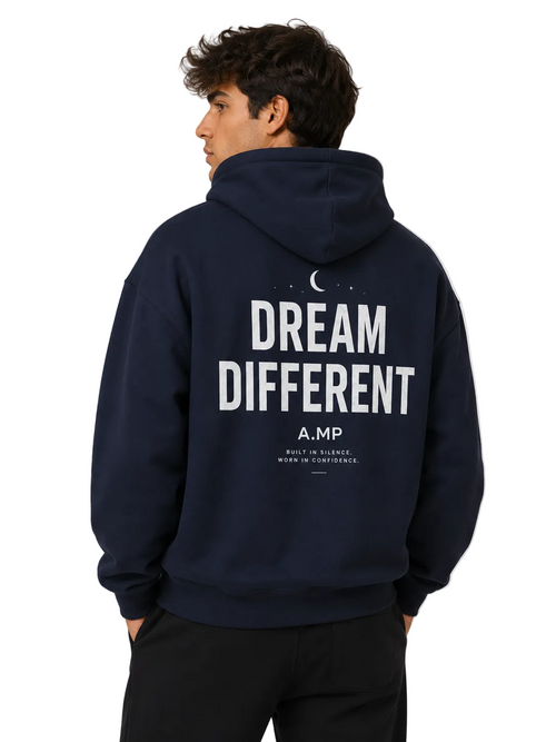A.MP Essential Dream Different Oversized Hoodie — back print view