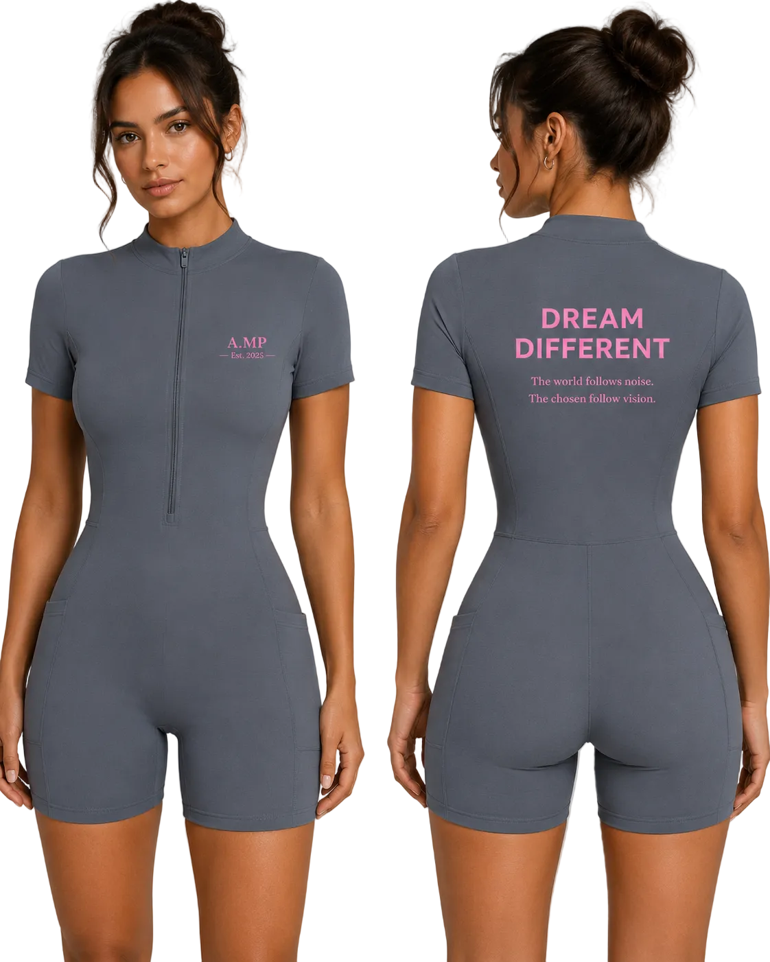 A.MP - Dream Different -Zip Short Sleeve Romper