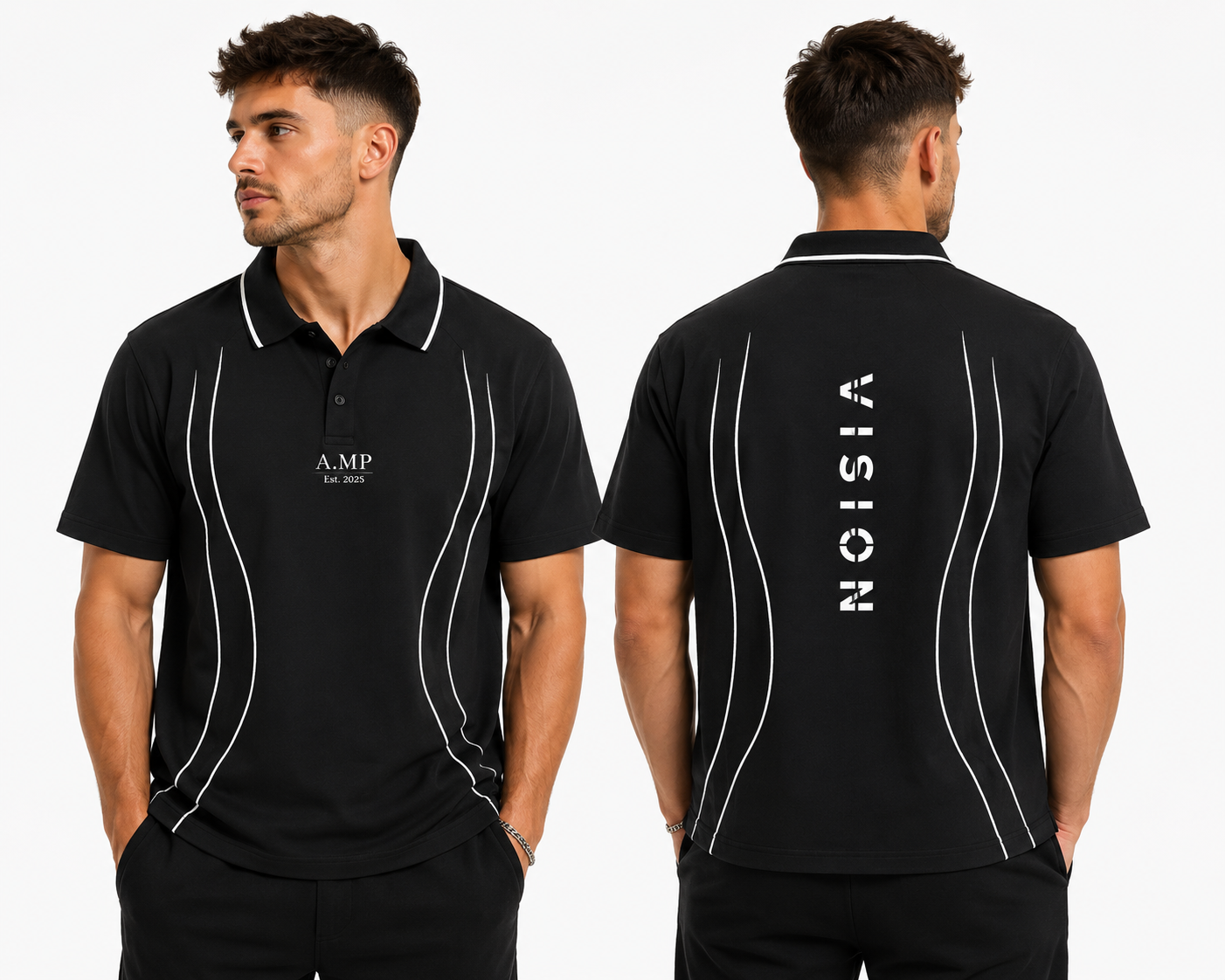 A.MP - Vision Piping Polo Shirt