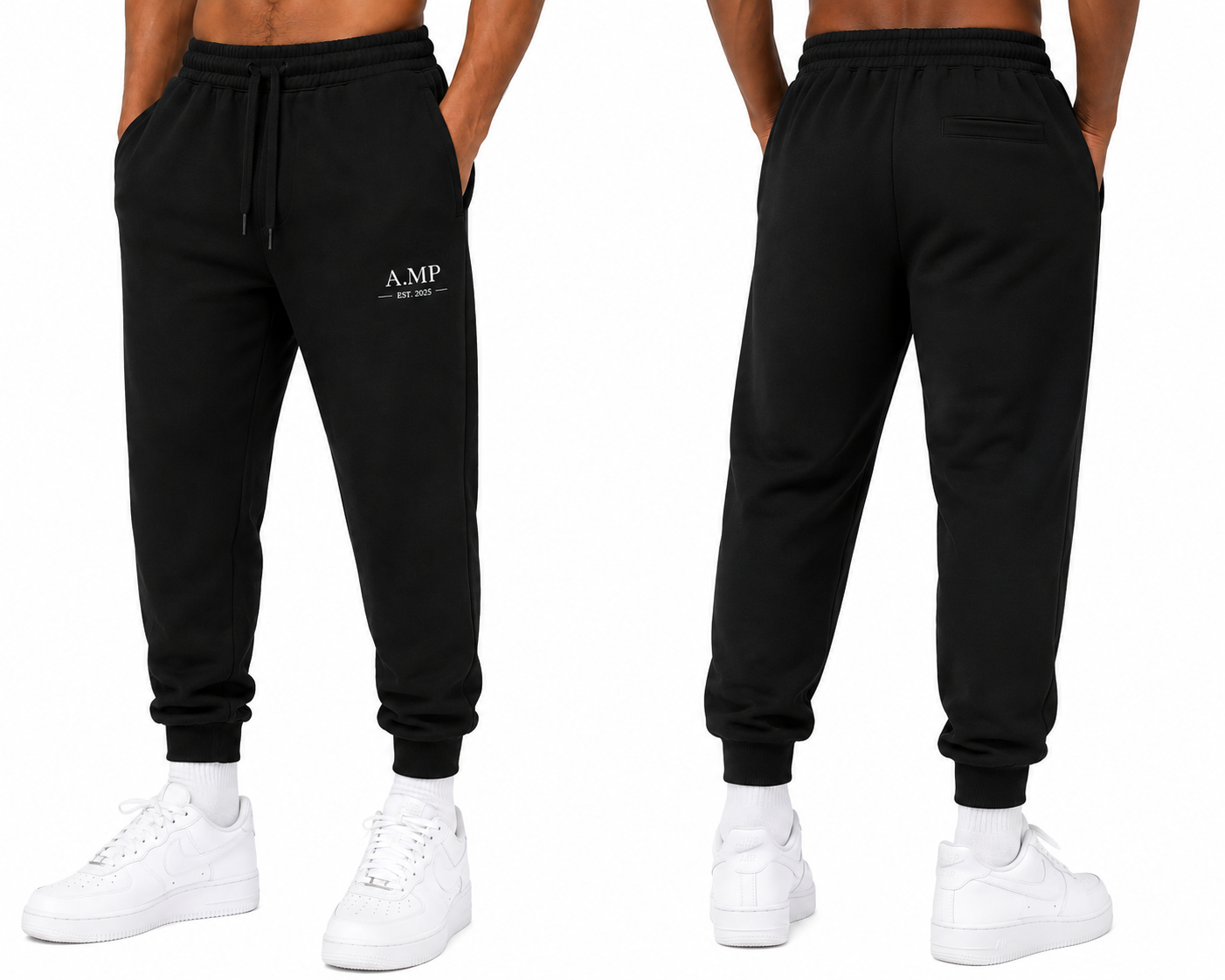 A.MP Essential Drawstring Jogger Sweatpants — front view