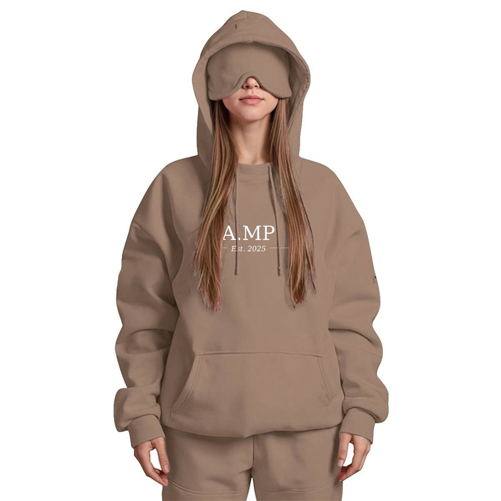 A.MP - Women's Travel Nap Hoodie with Built-in Eye Mask