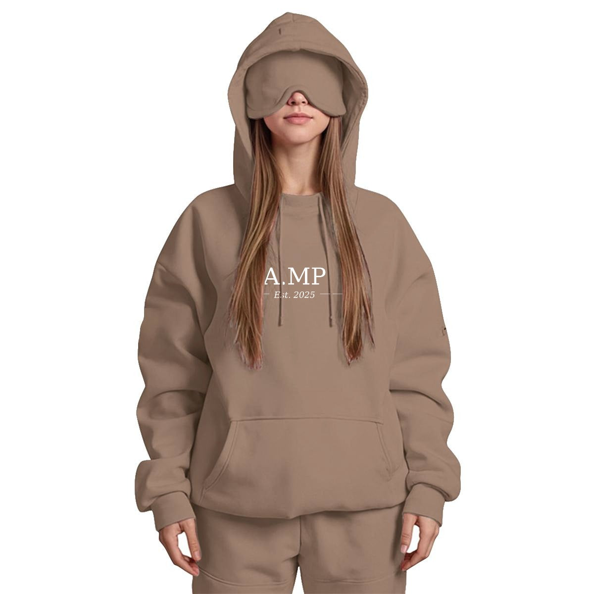 A.MP - Women's Travel Nap Hoodie with Built-in Eye Mask