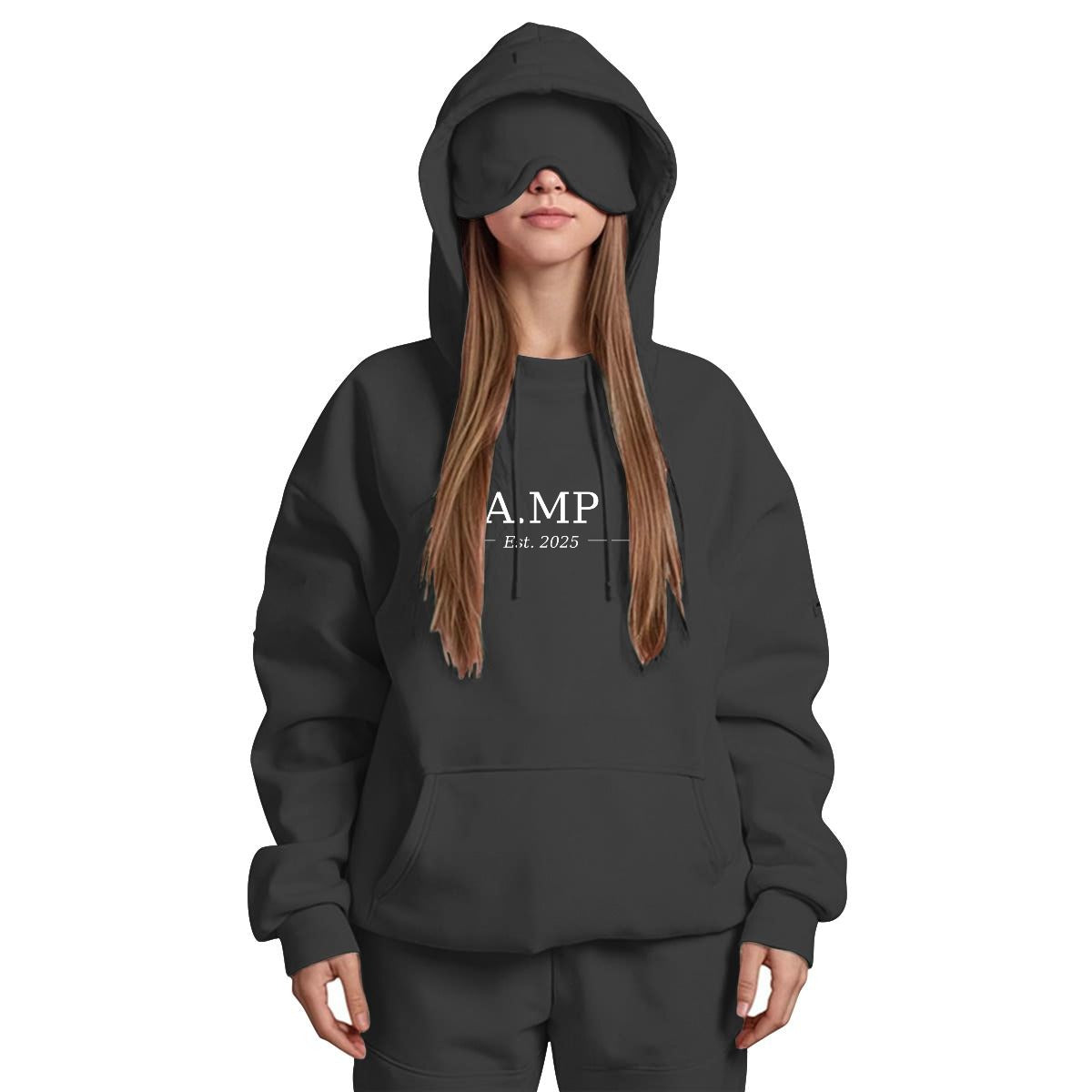 A.MP - Women's Travel Nap Hoodie with Built-in Eye Mask