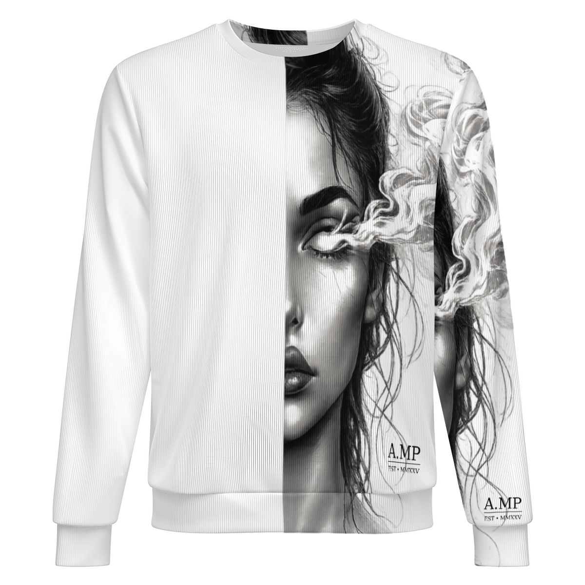 A.MP Phantom Vision Oversized Sweater — print detail