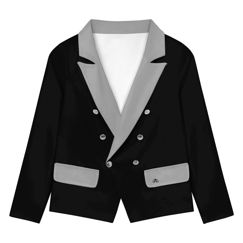 A.MP women's casual blazer, back view