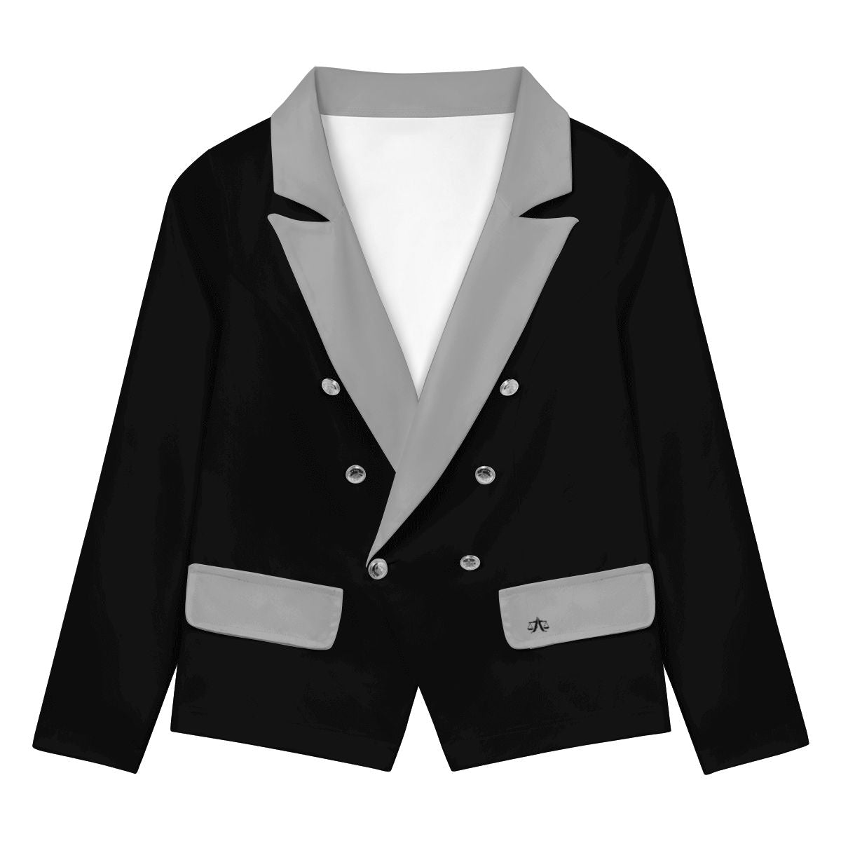 A.MP women's casual blazer, back view