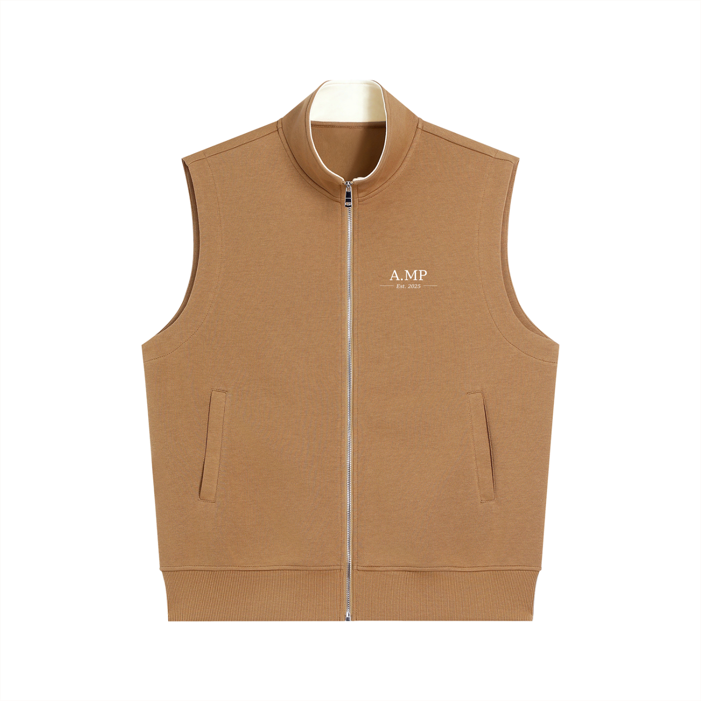 A.MP Heavyweight Zip Vest — zip detail