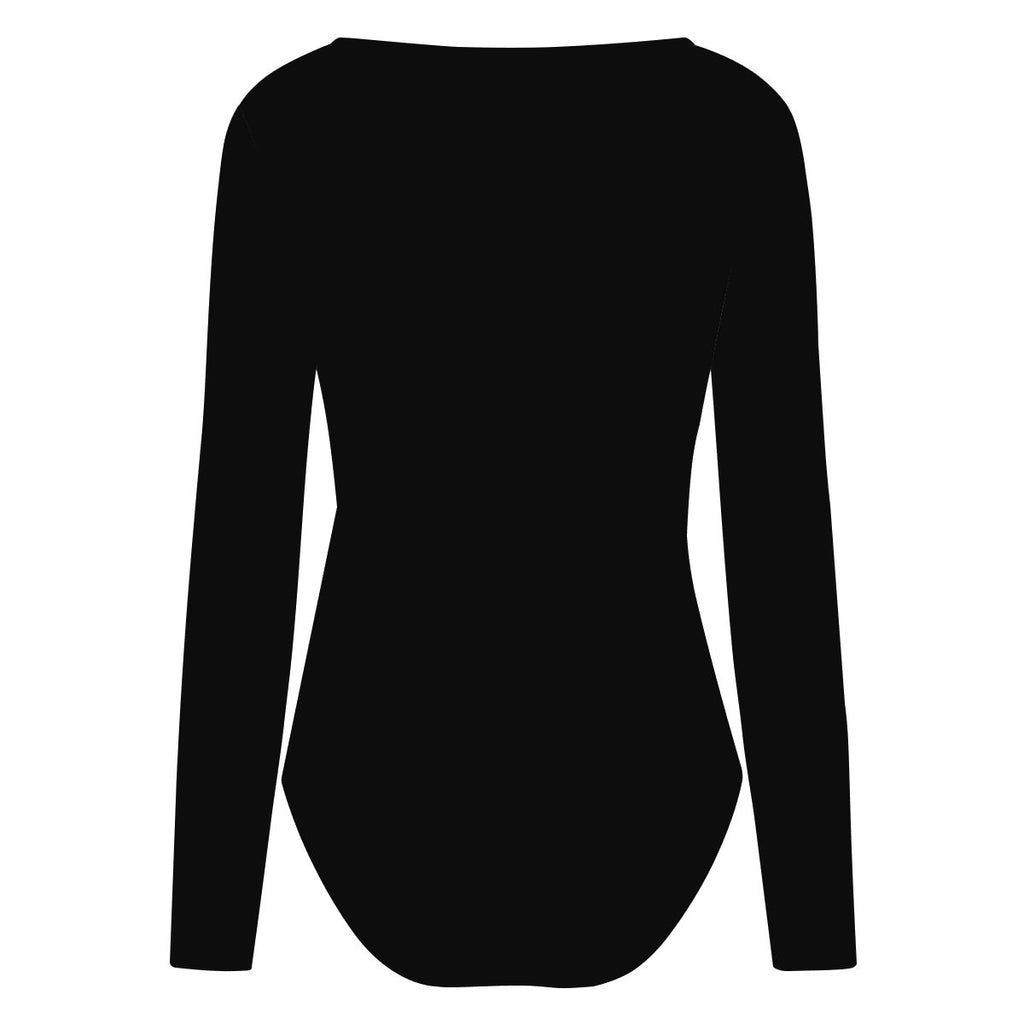 A.MP women's square neck long sleeve bodysuit