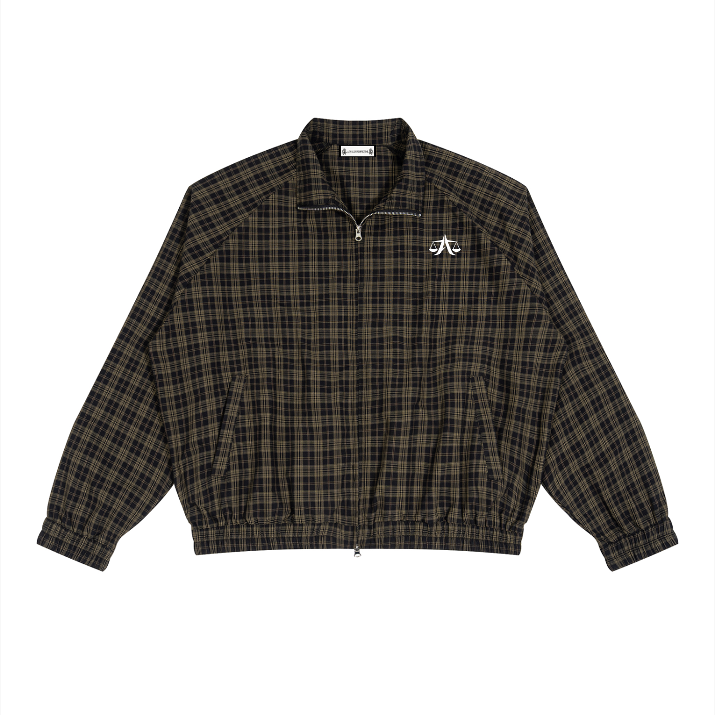 A.MP Heritage Plaid Track Jacket — back view