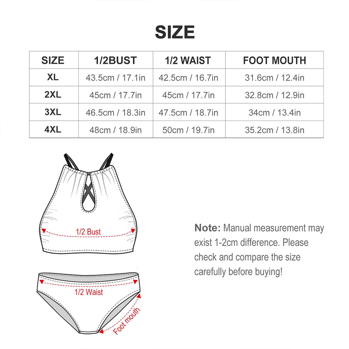 A.MP Plus Size High-Waisted Bikini — fit detail