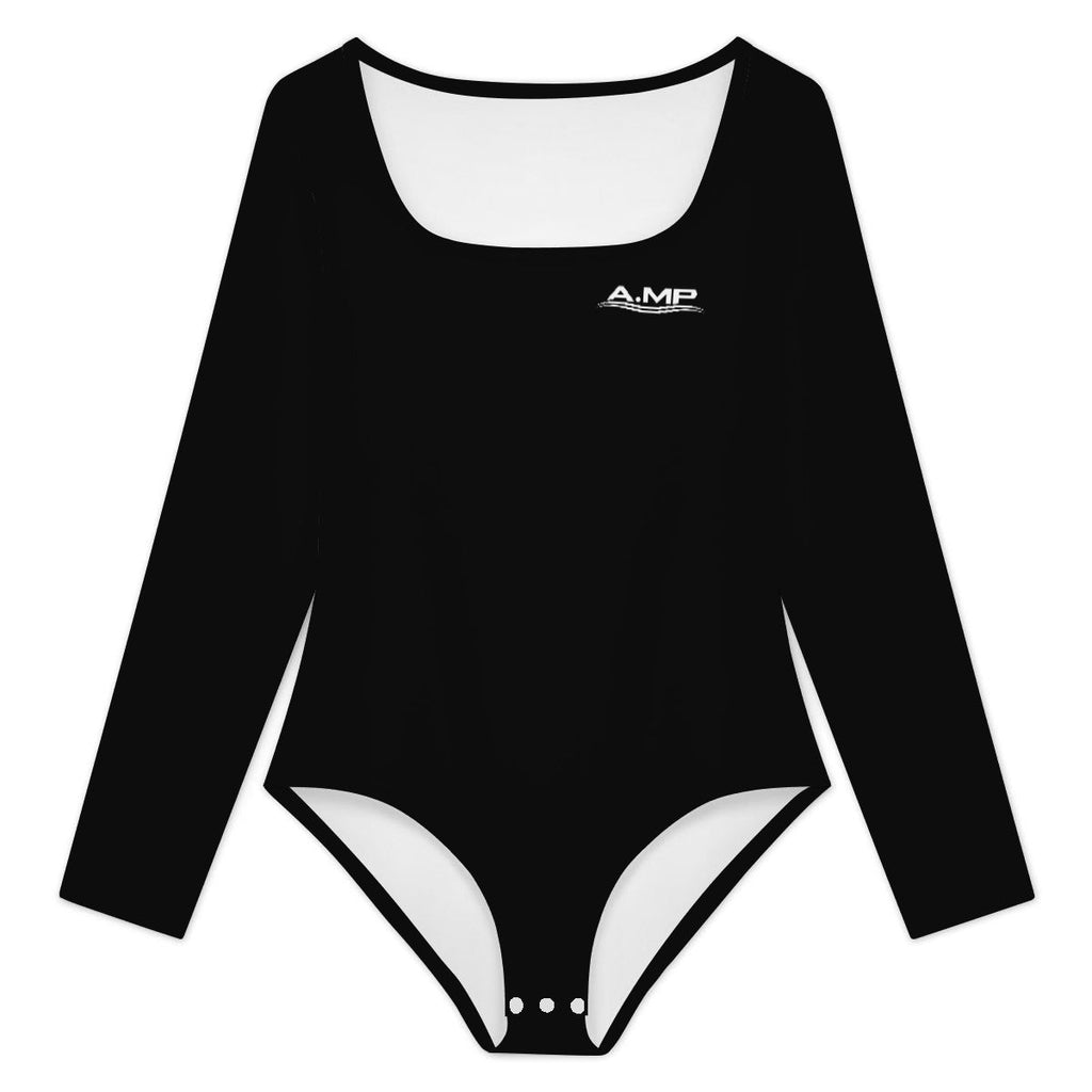 A.MP women's square neck long sleeve bodysuit