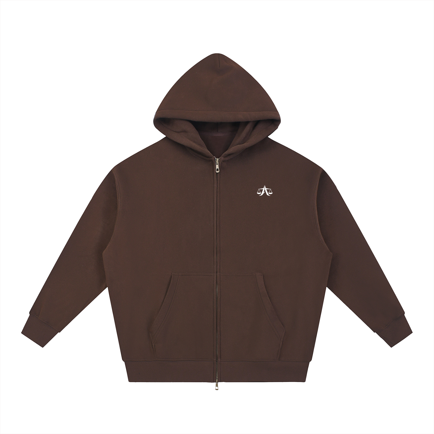 A.MP Essential Oversized SAGE Signature Zip Hoodie | 345GSM Heavyweight Unisex Streetwear