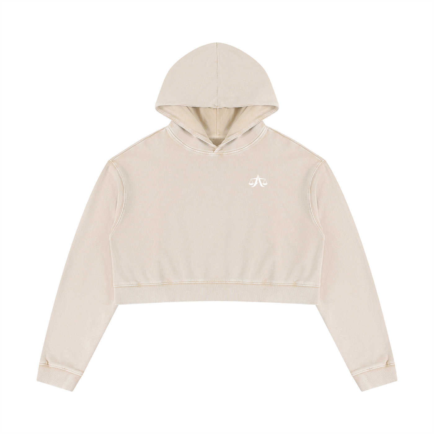 A.MP A Scale Washed Cropped Hoodie — fit detail