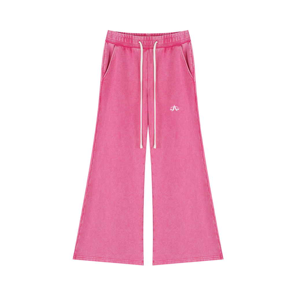 A.MP Mineral Wash Flared Sweatpants — fit detail