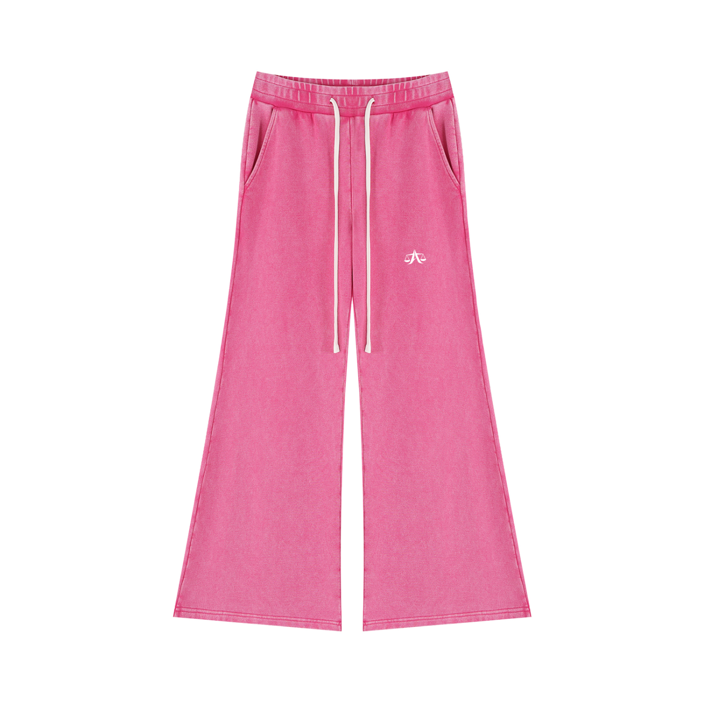 A.MP Mineral Wash Flared Sweatpants — fit detail