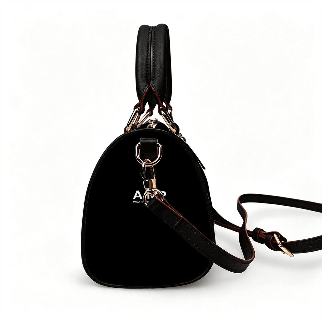 A.MP PU leather barrel crossbody bag