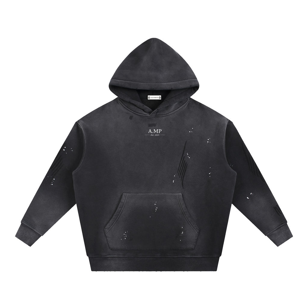 A.MP - Vintage Distressed Fleeced Hoodie