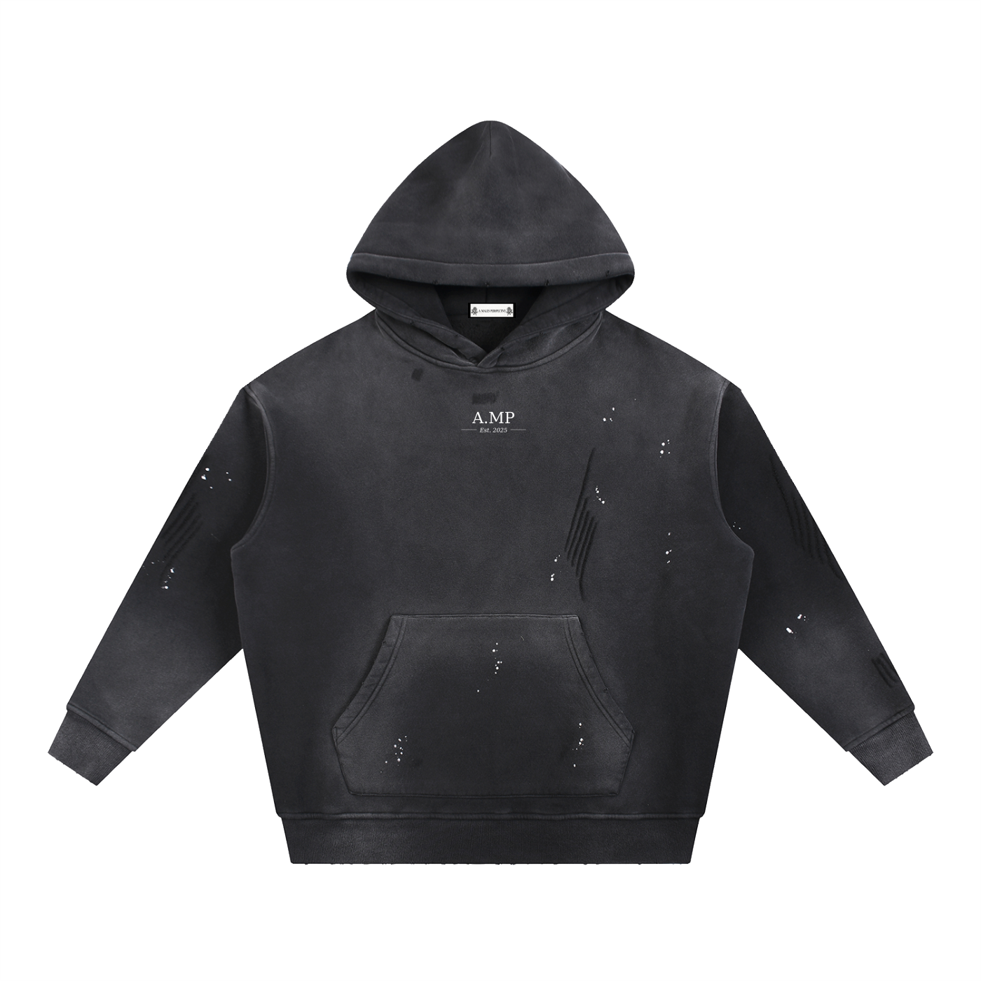 A.MP - Vintage Distressed Fleeced Hoodie