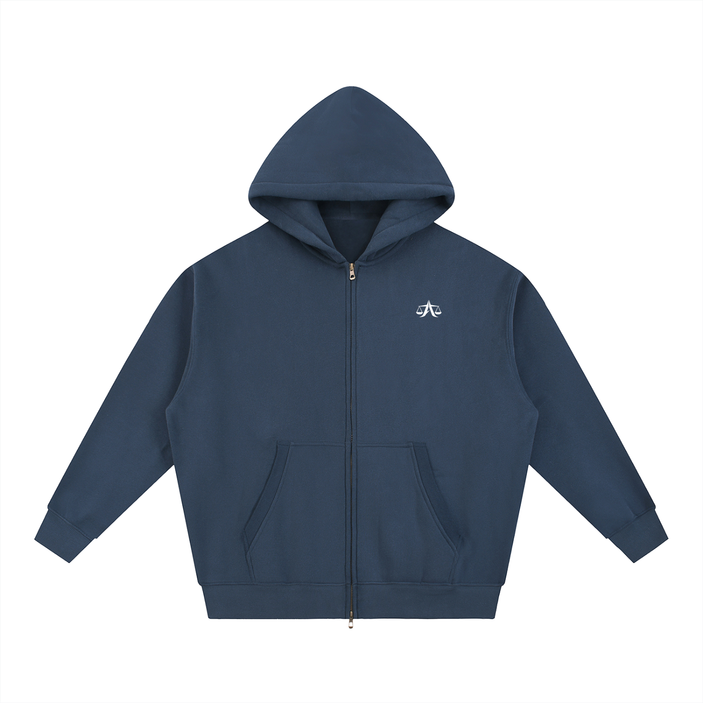 A.MP Essential Oversized SAGE Signature Zip Hoodie | 345GSM Heavyweight Unisex Streetwear