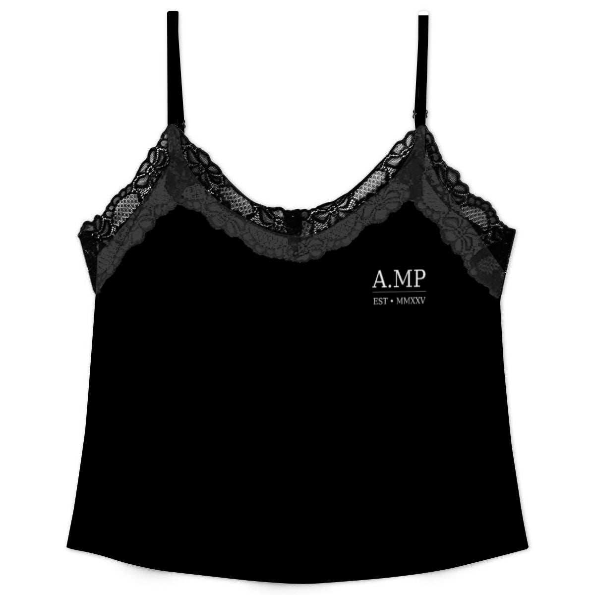A.MP Luxe Lace Lounge Set — fit detail