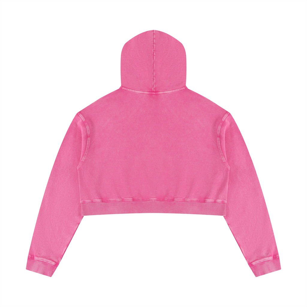 A.MP A Scale Washed Cropped Hoodie | 400GSM Premium Women's Streetwear