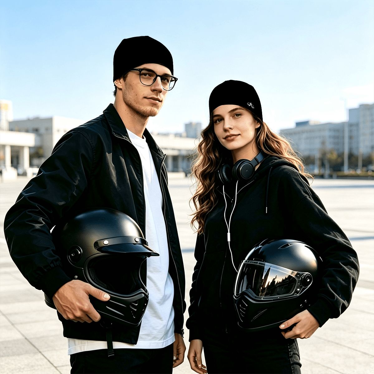 A.MP stretch skull cap helmet liner
