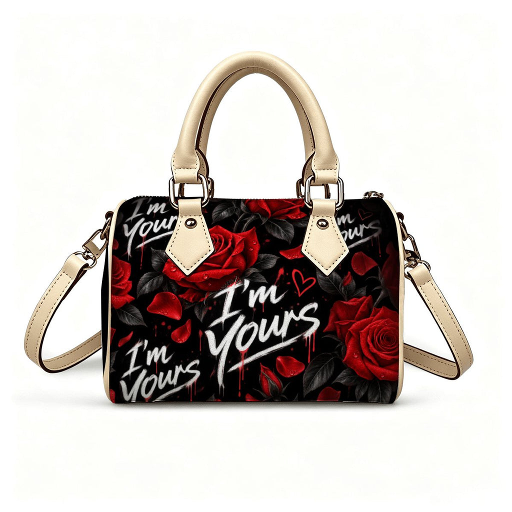 A.MP PU leather barrel crossbody bag