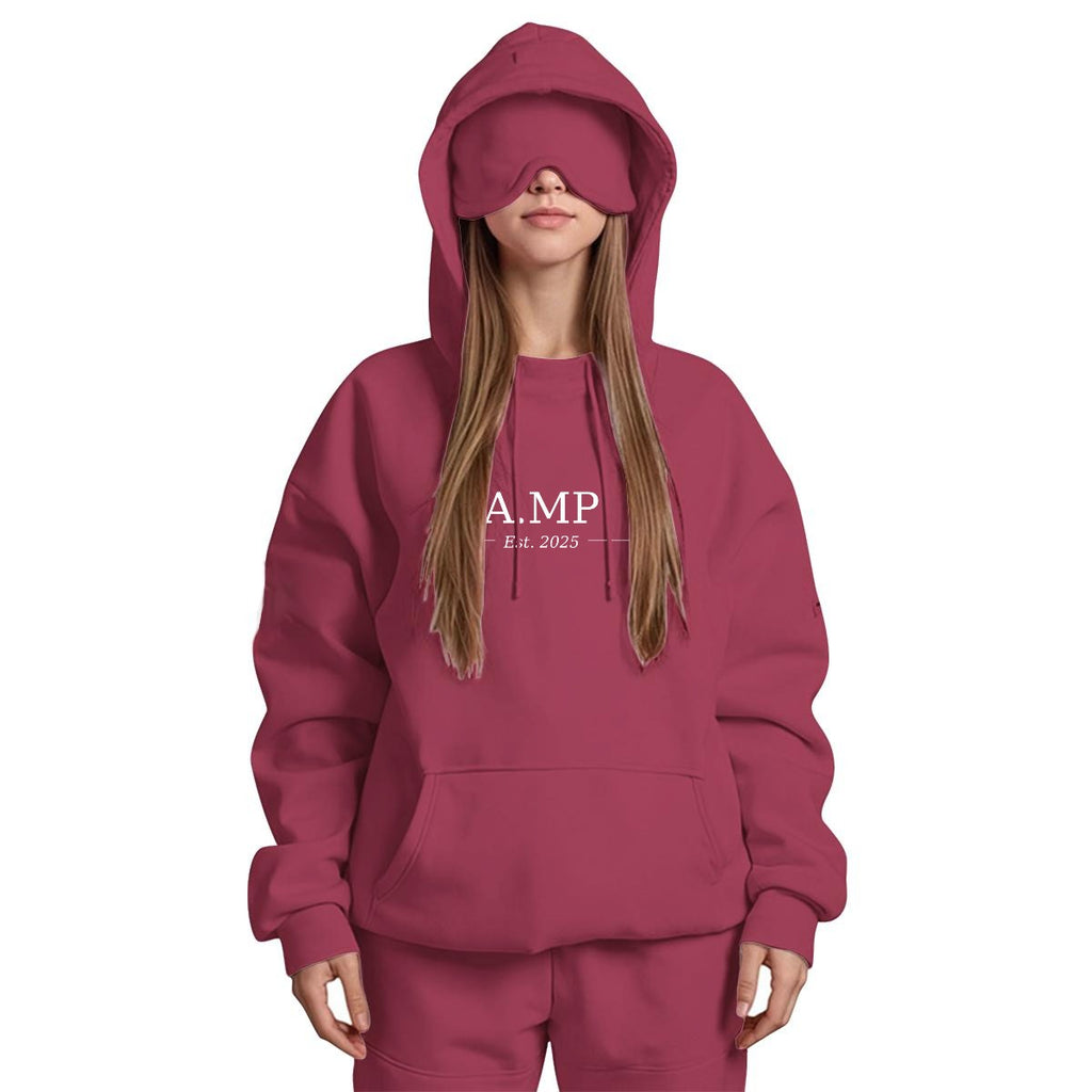 A.MP - Women's Travel Nap Hoodie with Built-in Eye Mask