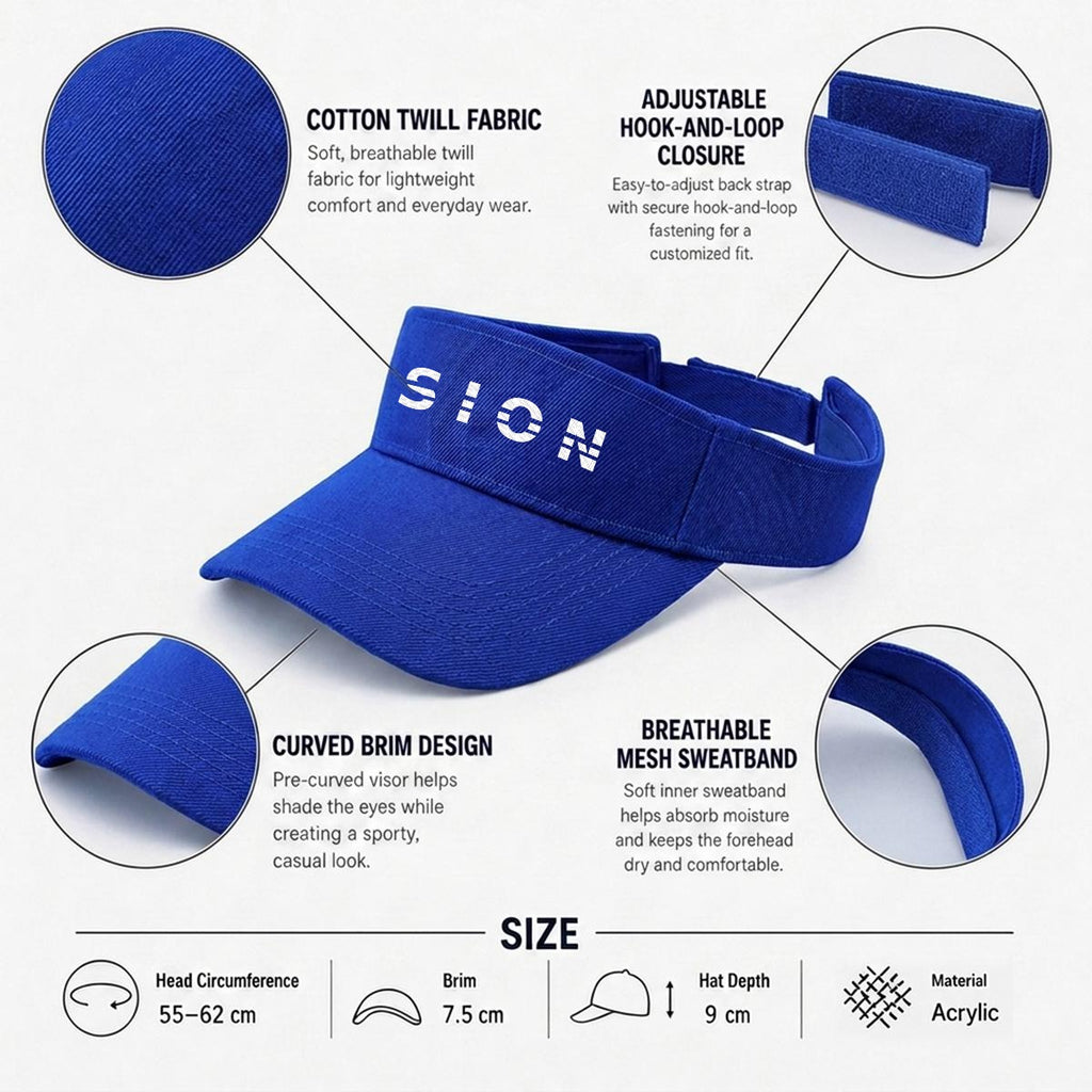 Embroidery Open-Top Visor