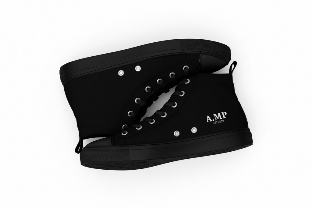 A.MP - EST.2025 High-Top Canvas Sneakers