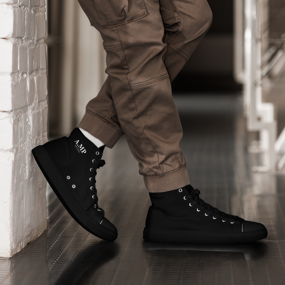 A.MP - EST.2025 High-Top Canvas Sneakers