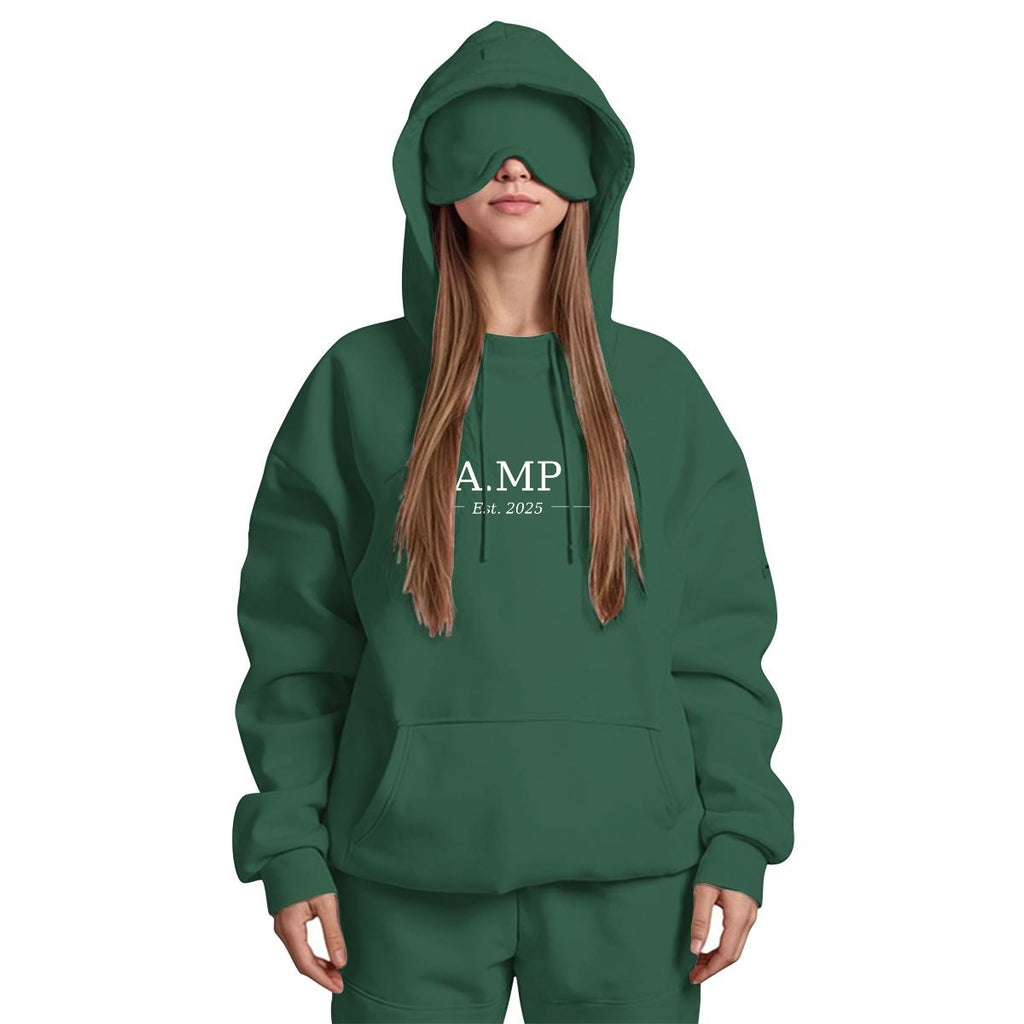 A.MP - Women's Travel Nap Hoodie with Built-in Eye Mask