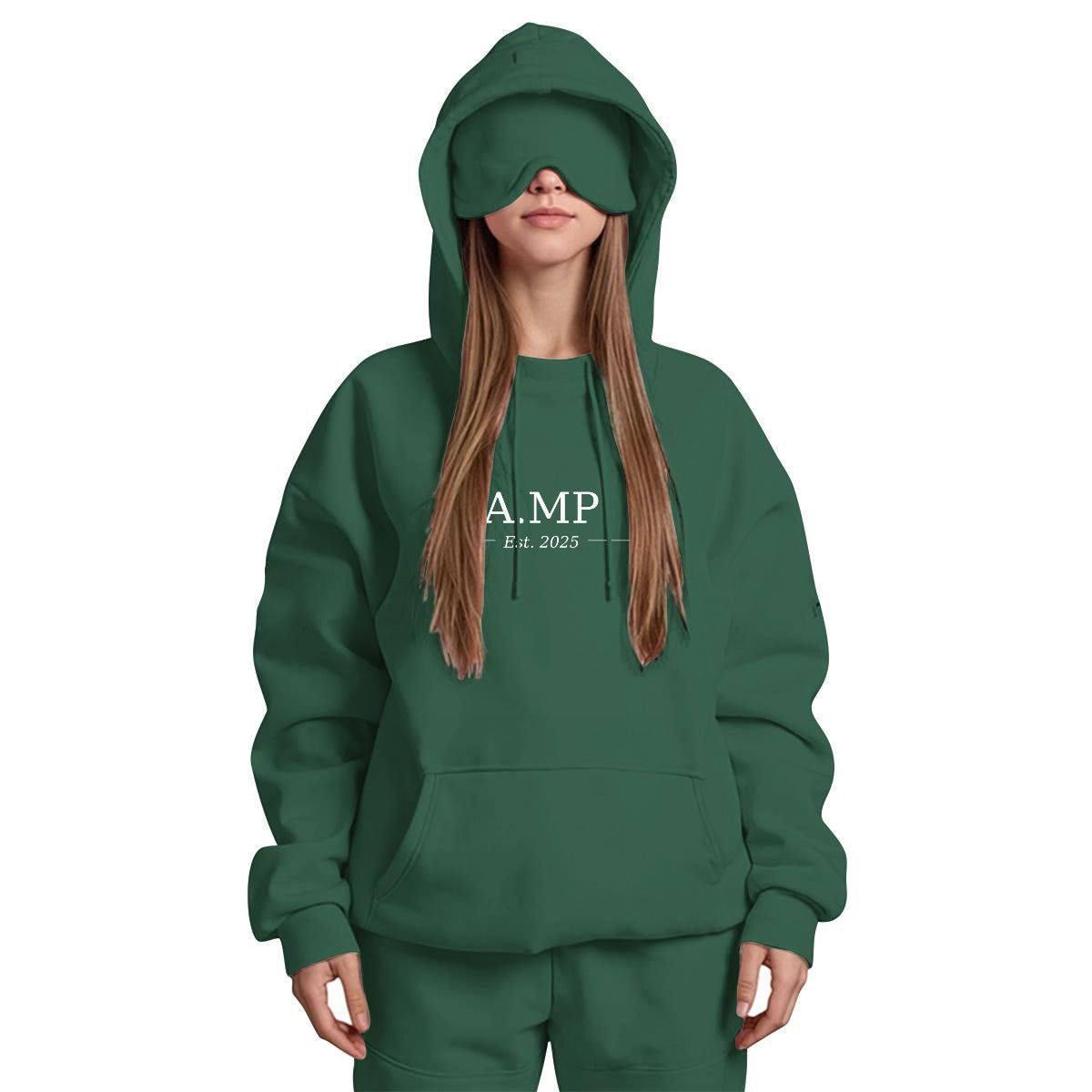 A.MP - Women's Travel Nap Hoodie with Built-in Eye Mask
