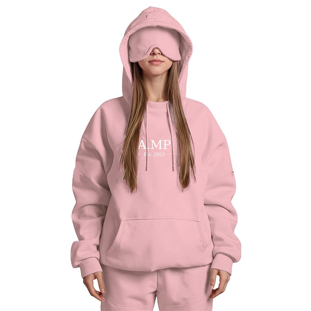 A.MP - Women's Travel Nap Hoodie with Built-in Eye Mask